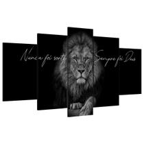 lConjunto Quadro Decorativo Mosaico Com Foto Personalizado Leão de Juda PVC Decoração para Sala de Jantar Quarto Casal