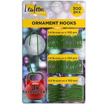 Leafeon 300 Pack Ganchos de enfeite de Natal para decoração de árvore de Natal - Os melhores cabides de enfeites de férias (verde)