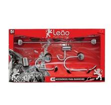 Leao kit de acessorios 16102 5 peças luxo cromado