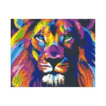 Leão Mosaico Pintura Diy Brinquedo Bloco De Construção Arte Da Parede Decoração Para Casa Pop Pixel
