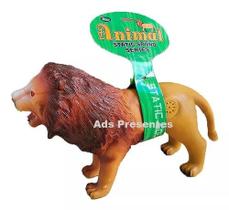 Leão Selvagem Grande C/ Som Animal Da Selva Macio Vinil
