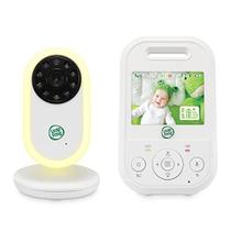 LeapFrog LF2423 Baby Monitor com tela LCD IPS de 2,8 ", até 12 horas de streaming de vídeo, 1000 pés de longo alcance, visão noturna, canções de ninar suaves, luz noturna, conversa de áudio de 2 vias, sensor de temperatura, SecureTransmission