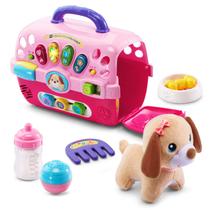 Learning Carrier VTech Care for Me com cachorrinho de pelúcia rosa