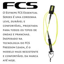 Leash FCS 6' x 7mm Essential Series All Round Cordinha Strep Cor:Amarelo Leash FCS 6' x 7mm Essential Series All Round Cordinha Strep Cor:Amarelo