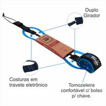 Leash Surf Wet Dreams Micro Comp 6x5mm Classic Line C Bolso Chave e Neoprene Conforto