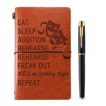 Leather Journal Muzuis Theater Life com capa impermeável Leather Journal Muzuis Theater Life com capa impermeável
