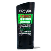 Leavein Creme de Pentear Cachos Perfeitos Protetor térmico Finalizador Óleo de Coco 285ml Hidrabell