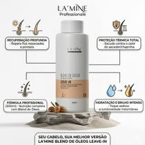 Leavein Lamine Blend de Óleos 500ml Antiressecamento e Proteção Térmica Óleos Argan,Mirra e Oliva.