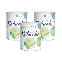 Lecitina de Soja Naturalis 120 Cápsulas Kit com 3 Latas