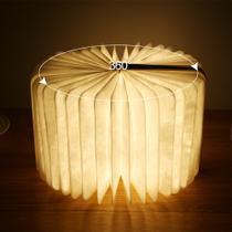 LED Book Light PU Lâmpada de Livro de Couro USB Rec