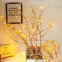 LED Branch Light DK177, operado por bateria, 30 cm, 20 LED, dourado
