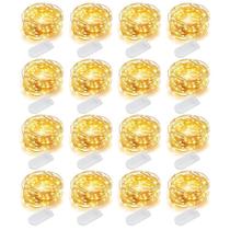 LED Fairy Lights MUMUXI, pacote com 16, 3 m, branco quente, impermeável LED Fairy Lights MUMUXI, pacote com 16, 3 m, branco quente, impermeável