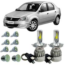 Led Farol Alto Baixo Renault Logan 2007/2012 Luz Placa Ré Led Farol Alto Baixo Renault Logan 2007/2012 Luz Placa Ré