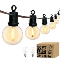 LED impermeável String Lights Xingzd de 15 m com 27 lâmpadas brancas quentes
