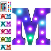 LED Letter Lights Foaky Colorful Marquee Night Light M