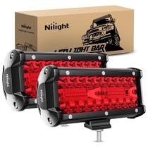 LED Light Pod Nilight de 6,5 polegadas Red Triple Row 120 W 2 unidades