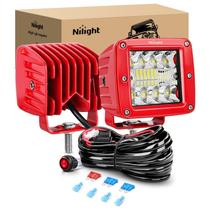 LED Light Pods Nilight 42W 3 polegadas Triple Row Spot Flood