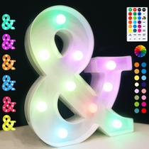LED Marquee Letter Lights OYCBUZO, controle remoto de 18 cores LED Marquee Letter Lights OYCBUZO, controle remoto de 18 cores