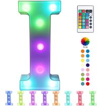 LED Marquee Letter Lights Pooqla Colorful com controle remoto