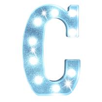 LED Marquee Letter Lights Pooqla Colorful Glitter Silver C