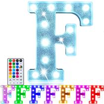 LED Marquee Letter Lights Pooqla Colorful Glitter Silver F LED Marquee Letter Lights Pooqla Colorful Glitter Silver F