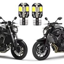 Led Mt09 Mt07 Yamaha Lanterna Pingo Canbus T10 Branco Branco-frio