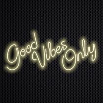 Led Neon em Acrílico - Good Vibes Only 0,80 x 0,36cm