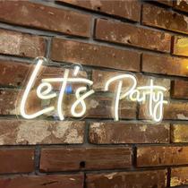 led neon lets party - com fonte 50cm led neon lets party - com fonte 50cm