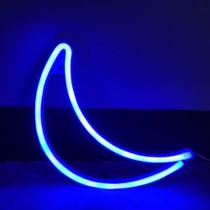 led neon lua azul - 30cm com fonte