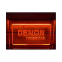 Led Neon Sign Denon Home Theater Áudio 3d Escultura Arte De Parede Para Casa Quarto Escritório