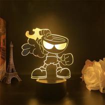 LED Night Light Cupheads 3D que muda de cor para crianças