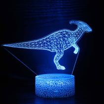 LED Night Light Dinosaur 3D que muda de cor para crianças com base