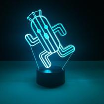 LED Night Light Finals Fantasy Cactuars 3D com mudança de cor