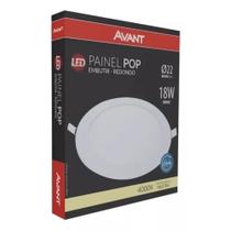 Led Painel Pop Embutir Redondo 22 Diâmetro NE 4000k 18w Bivolt 1260 Avant