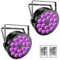 LED Par Lights YeeSite 180W RGBA 18LED DMX Stage, pacote com 2