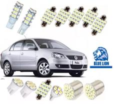 Led Pingo E Torpedo Vw Polo Farolete Placa Teto Ré Kit