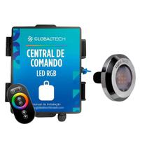 Led Piscina - Kit 1 Tiny Led INOX RGB com Central e Controle Touch
