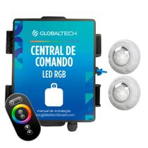 Led Piscina - Kit 2 Led RGB 9W Luxpool + Central de comando + Controle touch
