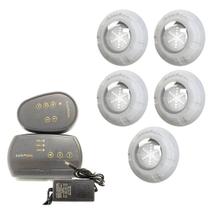 Led Piscina - Kit 5 Led RGB 9W Luxpool + Central compacta