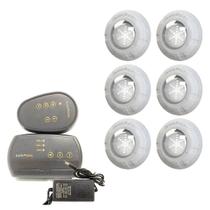 Led Piscina - Kit 6 Led RGB 9W Luxpool + Central compacta