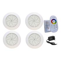 Led Piscina Kit - 72m² - 4 Leds+ Módulo Rgb C/ Fonte