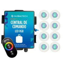 Led Piscina - Kit 8 Pratic SMD com Central e Controle Touch Led Piscina - Kit 8 Pratic SMD com Central e Controle Touch