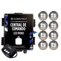 Led Piscina - Kit 8 Tholz mono 6W Inox + Central Globaltech