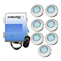 Led Piscina RGB - Kit 7 Easy Led 70 + Central + Controle Touch