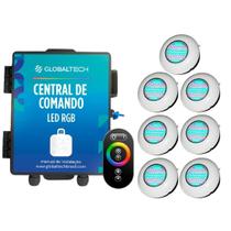 Led Piscina Rgb - Kit 7 Easy Led 70 Central E Controle Touch