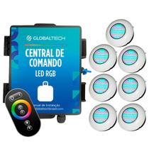 Led Piscina RGB - Kit 7 Easy Led 70 com Central e Controle Touch Led Piscina RGB - Kit 7 Easy Led 70 com Central e Controle Touch