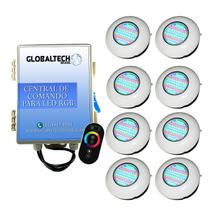 Led Piscina RGB - Kit 8 Easy Led 70 + Central + Controle Touch