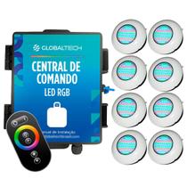Led Piscina RGB - Kit 8 Easy Led 70 com Central e Controle Touch Led Piscina RGB - Kit 8 Easy Led 70 com Central e Controle Touch