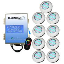 Led Piscina RGB - Kit 9 Easy Led 70 + Central + Controle Touch