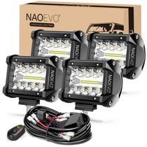 LED Pod Lights NAOEVO Spot Flood Combo de 4 polegadas, 4 unidades LED Pod Lights NAOEVO Spot Flood Combo de 4 polegadas, 4 unidades